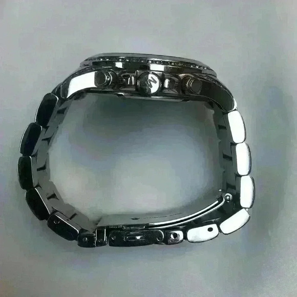 Michael Kors Silver Watch with Pave Diamond Face - Picture 3 of 7